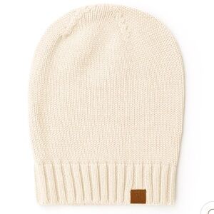 ❤️Goumi Kids - ORGANIC COTTON KNIT BEANIE - MILK (0-6 months)